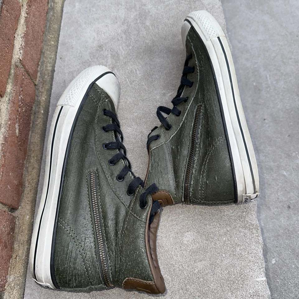 Converse X John Varvatos All Star High Top Side Zipper US M 9 W 11 Leather - Image 4 of 4