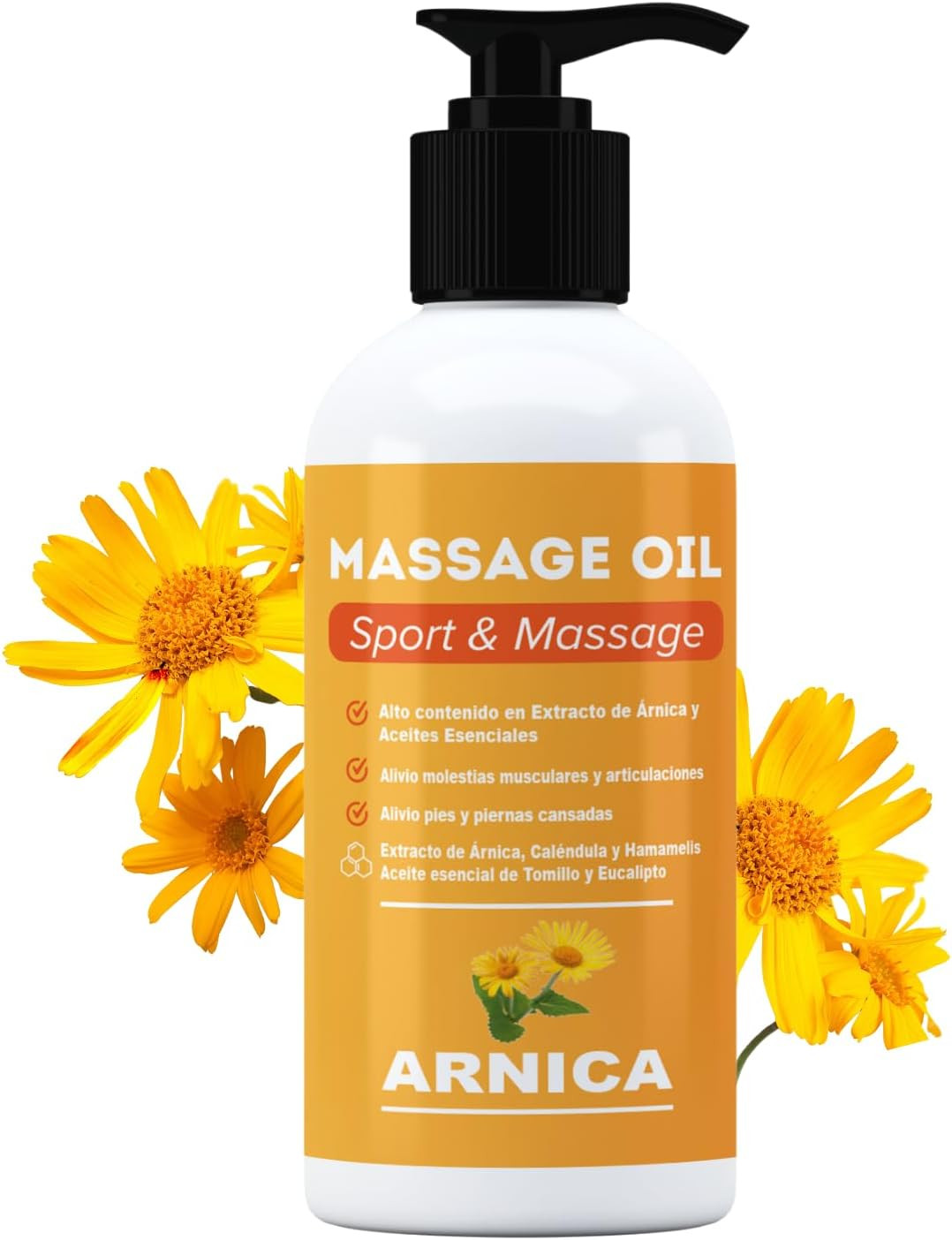 Olio Massaggio Arnica e Calendula RECUP | Sollievo Muscolare Naturale