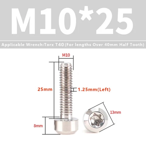M4M5M6M8M10 Titanium Bolts Taper Cone Socket Head Motorcycle Modification Screws - Picture 205 of 205