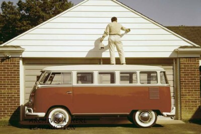 VW 1961 Volkswagen Transporter bus van factory press photo