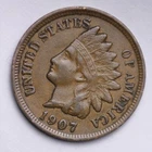 1907 Indian Head Cent Penny NICE VF / XF Sharp LIBERTY -- FREE SHIPPING **