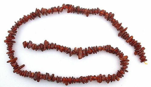 5mm - 11mm Natural Baltic Amber Polished Nugget Chip Gem Bead 16 Inch Strand - Picture 2 of 2