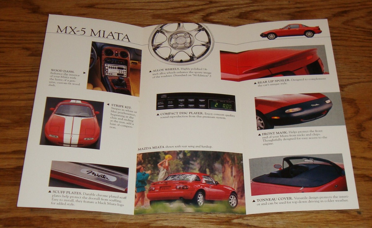 Original 1995 Mazda MX-5 Miata Roadster Accessories Foldout Sales