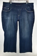 Jag Pull On High Rise Boot Leg Jeans Womens Plus Size 24WP Blue Meas. 44x29.5