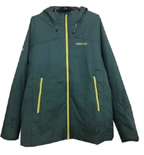 Marmot Men's Attached Hood Athletic Fit Parkside Jacket, Size M, Dark Spruce