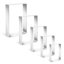 5PCS Rectangle Cookie Cutter Stainless Steel Square Cookie Mold Rectangle Bis...