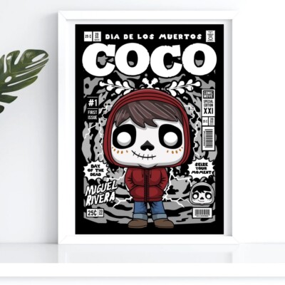 Coco Miguel Rivera A3 A4 Druck Poster Comic Style Sänger ungerahmt