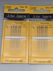 John James Tapestry hand Needles Size 20 -12 needles new