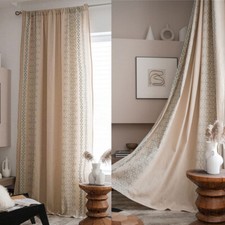 Home Decor For Living Room Window Drape Curtain Embroidery Panel