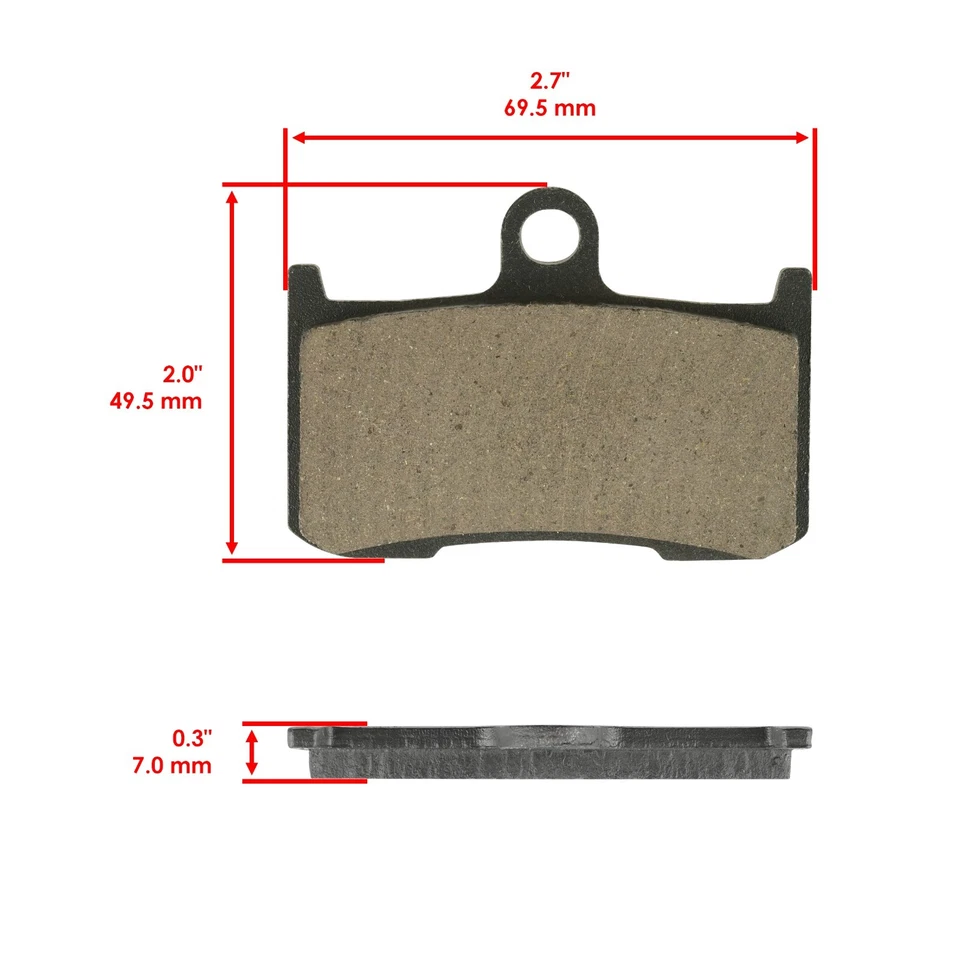 Pastillas de freno delanteras y traseras Caltric para Triumph Speed Triple / R 1050 2005-2015 Foto 3 de 4