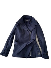 Kenneth Cole Womens Navy Waterproof Jacket Size S