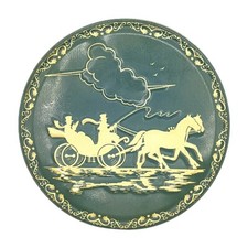 Vintage Embossed HorseDrawn Carriage Shirley Jean Fruitcake Tin Capitol Cake Co