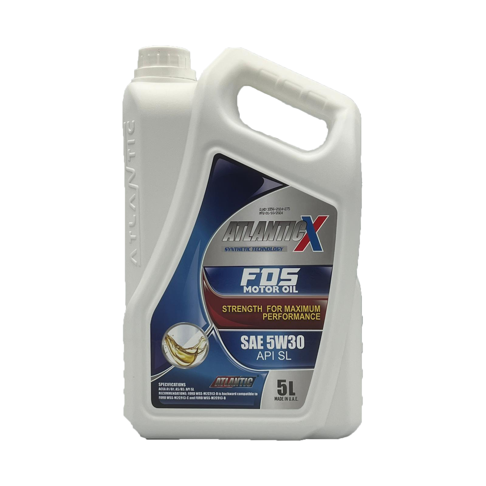 5w30 Fully Synthetic Engine Oil ACEA A1/B1 A5/B5 API SL WSS-M2C913- D 5L