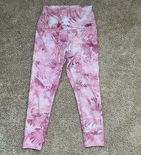 EVOLUTION And CREATION Pink Floral Print Crop Leggings Size Small