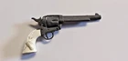 Vintage 1950s Miniature Toy Cap Gun Revolver w/ Embossed Steer Grip Western 3.5"
