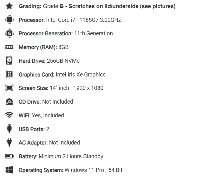 Dell Latitude 5420 · i7-1185G7 · 8GB · 256GB, photo 2 of 5