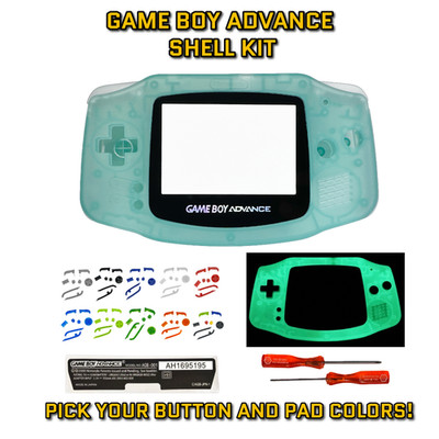 GBA Nintendo Game Boy Advance GLOW DARK GREEN Replacement Housing