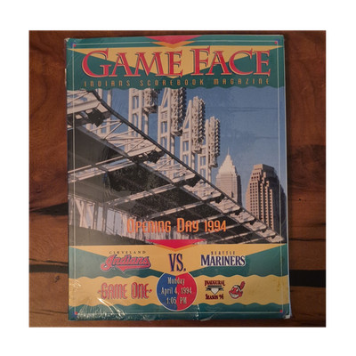 Game Face Indians Scorebook Magazine 1994 Opening Day Indians vs Mariners 