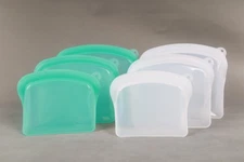 Silicone Food Storage Bags & Bag  Pack of 3- Reusable,  600ml 1200ml 2000ml