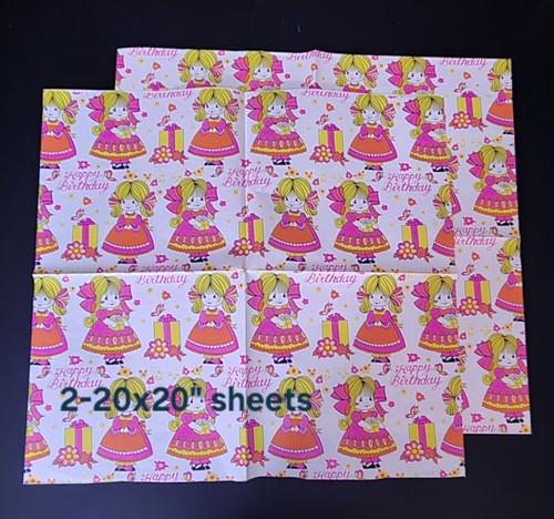 Vtg 1960-70s Lot Flat Wrapping Paper &  Seal & Tags Mixed Occasion *READ*