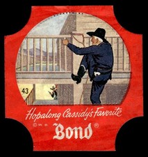 1950s Hopalong Cassidy Bond Bread Labels Bank Robbers 43 BC193