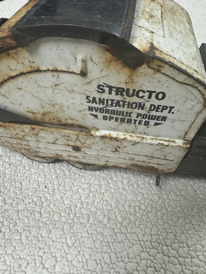 Vintage Structo 1960's Sanitation Garbage Truck Pressed Steel Diecast 20" Long - Image 2 of 4