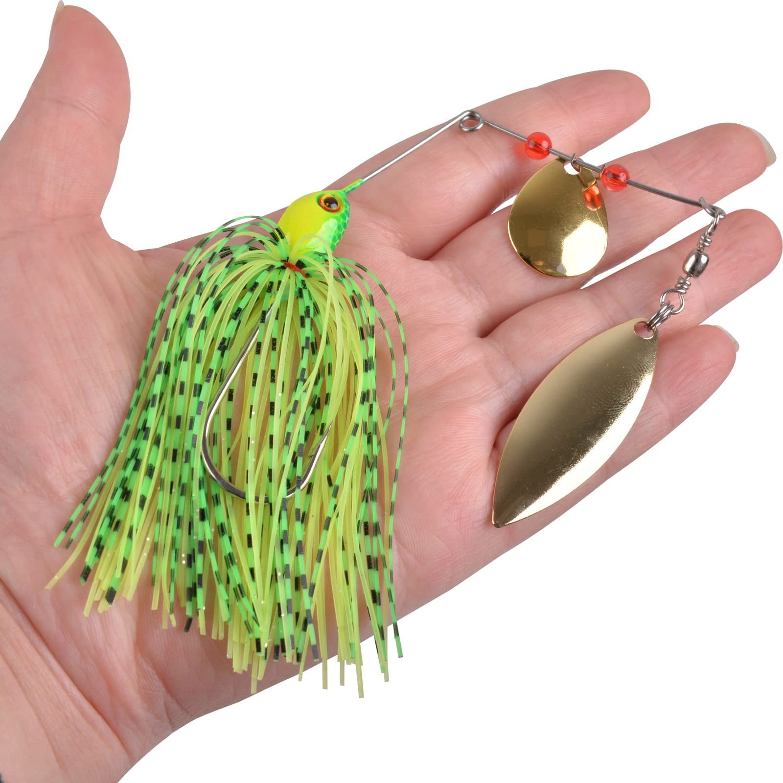 Fishing Lures Spinnerbait, 12pcs Bass Fishing Lure Spinner Baits Kit Hard Met... - Image 5