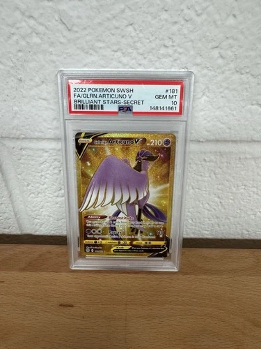 Galarian Articuno V (Secret) Secret Rare SWSH09: Brilliant Stars 181/172 PSA 10