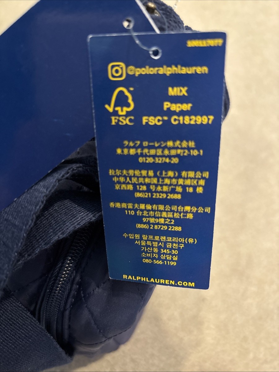 Polo Ralph Lauren Navy Mini Bag Quilted Crossbody Pony Logo