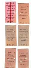 Yugoslavia train tickets vintage - lot of 6 from 1981