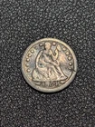 1854 Arrows Seated Liberty Silver Dime - Grades VG Free Shipping!