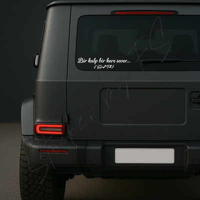 Bir kalp bir kere sever... Sticker /Aufkleber - Esref - Rüya - Tek - Arkacamyazi