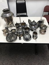 Silverplate Scrap Lot Serving Items, Poole, Pairpoint, etc. 13 Lbs