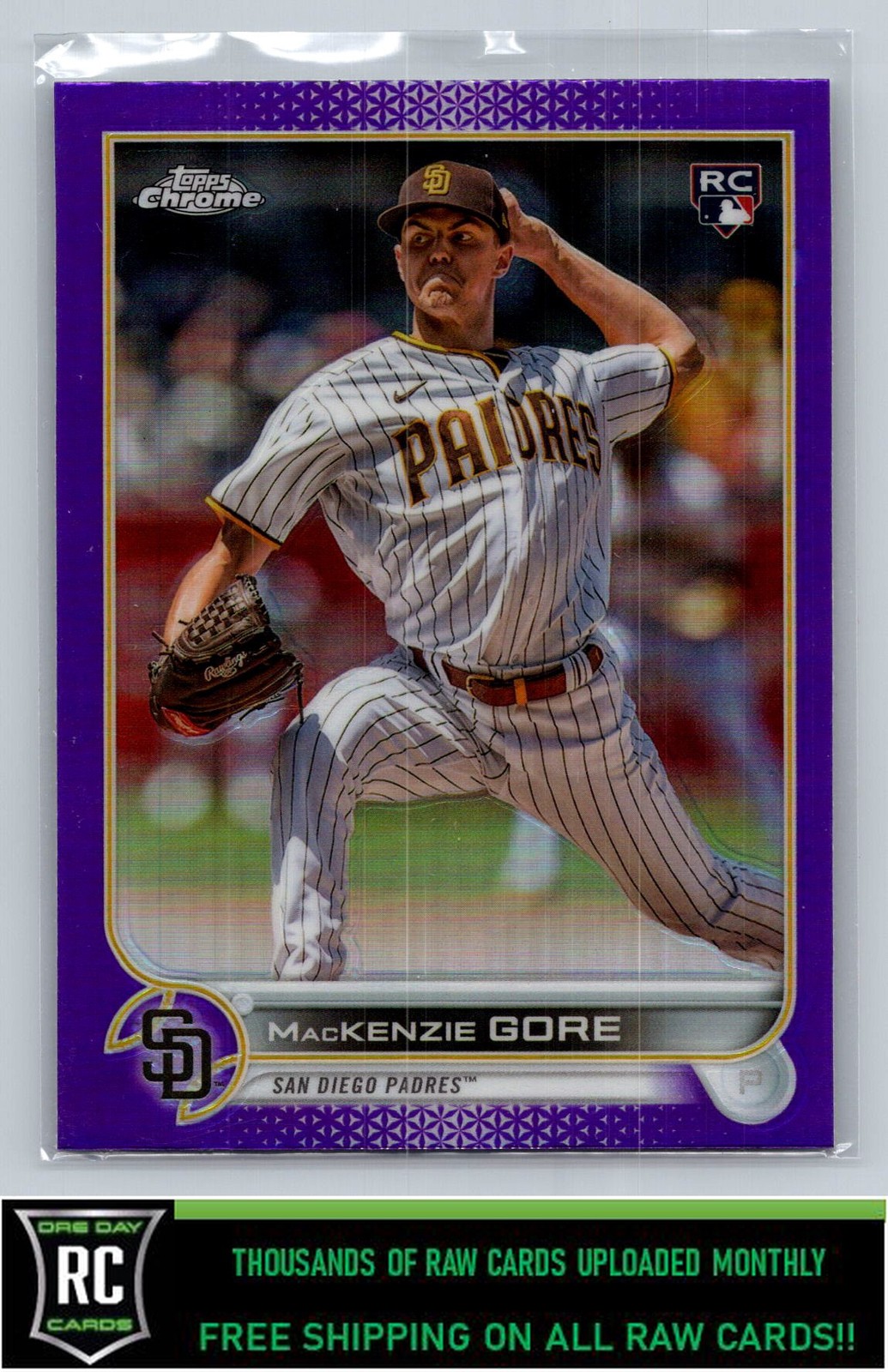2022 Topps Chrome Update Purple Refractor MacKenzie Gore #USC182 Padres