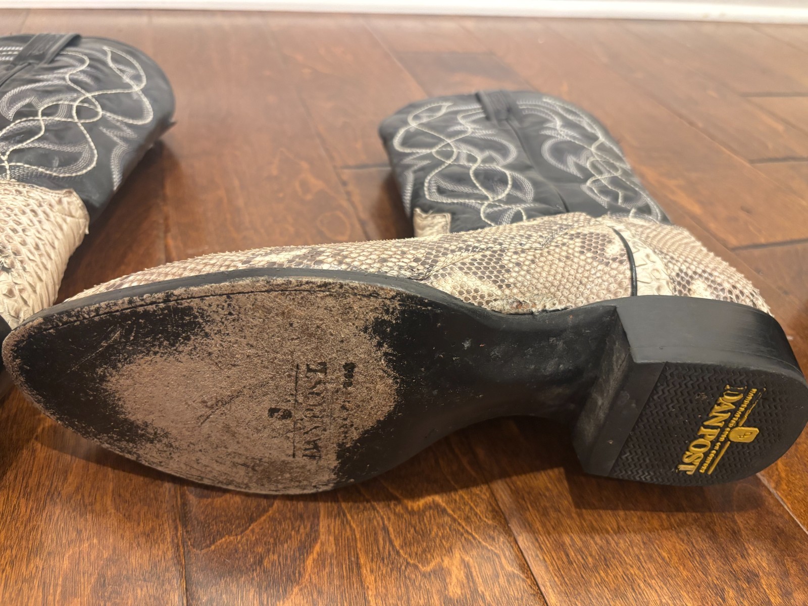 MANNING GENUINE LEATHER PYTHON COWBOY BOOTS - image 6