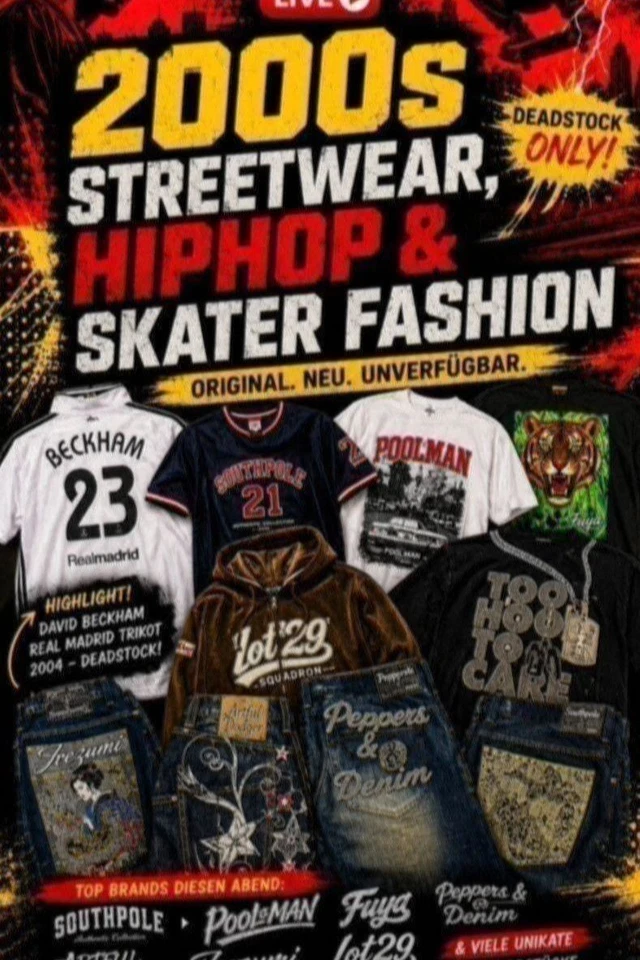 2000s Streetwear 🔥 Seltene Hip-Hop & Skater Fashion, Sneaker - Alles Neu!