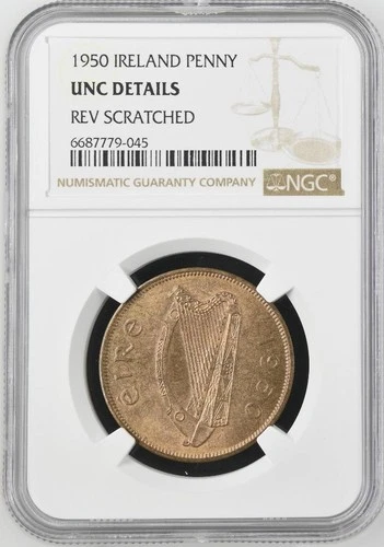 Ireland 1 Penny 1950 NGC Unc Details