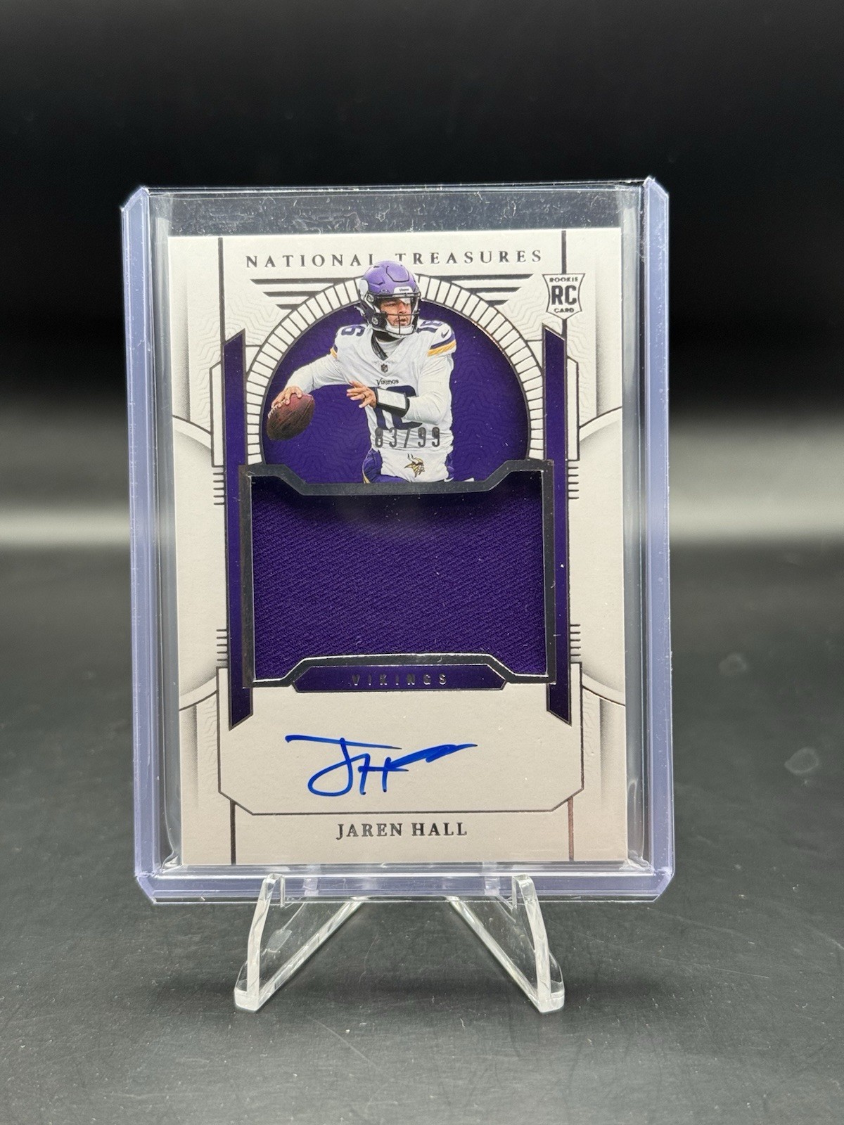 Jaren Hall 2023 National Treasures Rookie Patch Auto TRUE RPA 83/99 #199