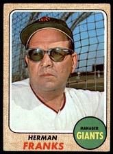 1968 TOPPS HERMAN FRANKS SAN FRANCISCO GIANTS #267 VG/EX