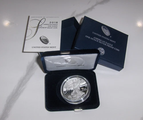 2018 W American Eagle One Ounce Silver Proof coin OGP & COA Free shipping!