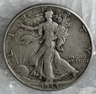 1944 P 50C Walking Liberty Half Dollar 90% Silver American Coin