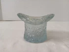 Fenton Art Glass Clear Top Hat With Pattern