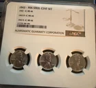 1943 PDS Steel Cent 3-Coin Set NGC MS66 Complete WWII Set Cert: NGC