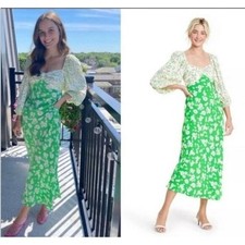 RIXO x Target Green Floral Midi Maxi Dress Size US 2