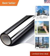Mirror Window Tint for Daytime Privacy & Heat Control - 17.5 x 94.48 Inches