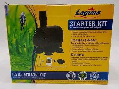 LAGUNA STARTER KIT for Water Gardens & Small Ponds - 185 GPH - NEW (H5-B2)