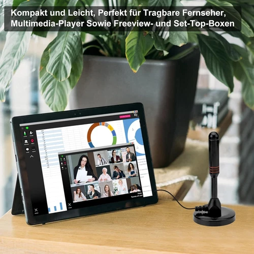 Digital TV DVB-T2 Antenne mit Verstärker HD 4K 1080P TV Zimmerantenne VHF/UHF - Bild 10 von 15