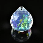 CRYSTAL CLEAR AB 15,20,30,40MM FACETED GLASS BALL CHANDELIER SUN-CATCHER PENDANT