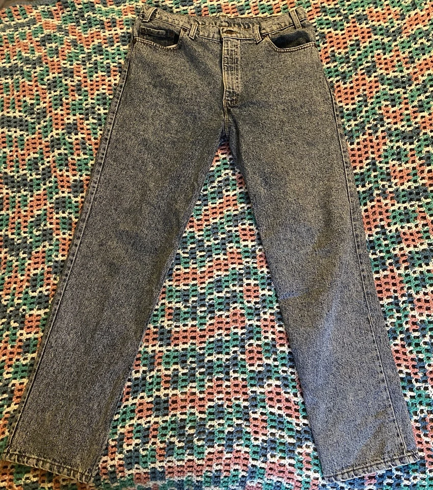 Jeans vintage años 90 Levi’s 540 lavado ácido talla 34x32 hechos en EE. UU. azul Foto 4 de 4
