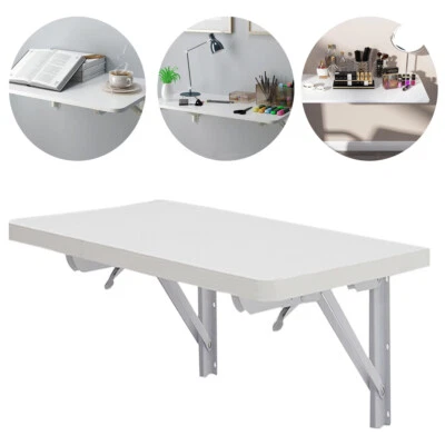 LIFELOOK 60/80/100cm Folding Wall Mounted Table Drop Leaf Laptop Desk Cafe Dining Tables